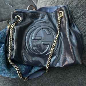 Blue Gucci Patented purse